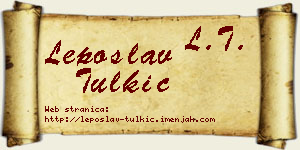 Leposlav Tulkić vizit kartica
